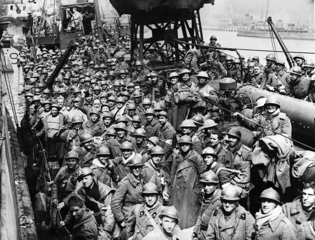 evacuated allied troops at dunkirk