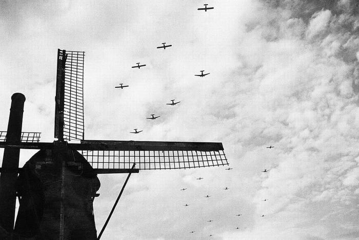 tow gliders over Netherlands during Operation Market Garden